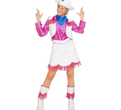 Costume da cowgirl rosa da rodeo per donna