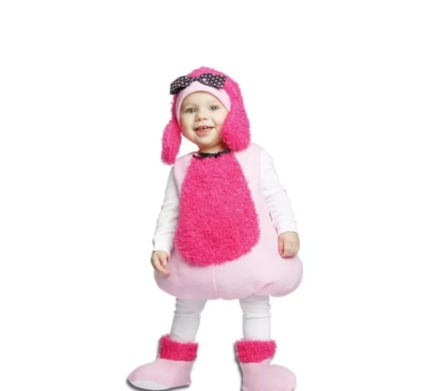 Costume da Cucciolo di barboncino rosa per bambina e bebé