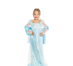 Costume da dama inglese di colore azzurro per bambina