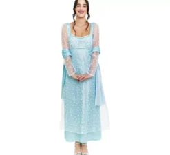 Costume da dama inglese di colore azzurro per donna