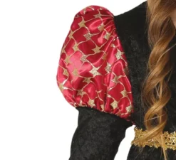 Costume da Dama medievale nero perbambina