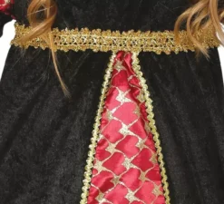 Costume da Dama medievale nero perbambina