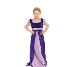 Costume da Dama Medievale viola e lilla per bambina