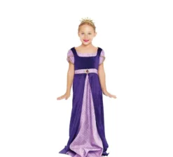 Costume da Dama Medievale viola e lilla per bambina