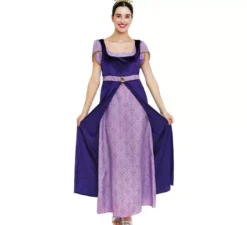 Costume da Dama Medievale viola e lilla per donna