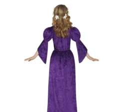 Costume da dama medievale viola per bambina