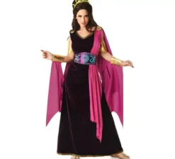 Costume da dea greca con mantello per donna