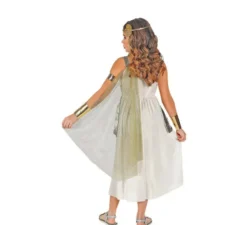 Costume da dea greca per bambina con mantello