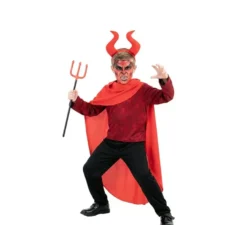 Costume da Demone Cornuto Rosso per bambino