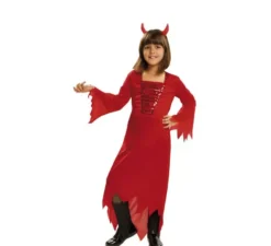 Costume da Demone rossa per bambina