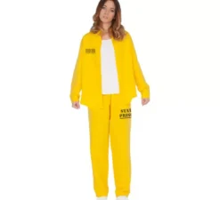 Costume da detenuto giallo per donna