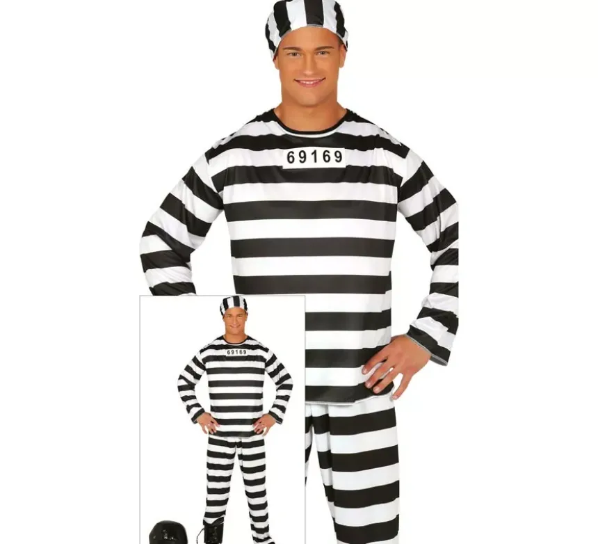 Costume da detenuto per uomo