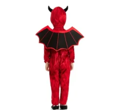 Costume da diavoletto rosso con fascia e ali per neonato e bambino