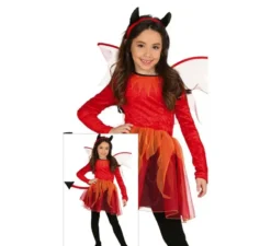 Costume da diavolo con le ali per bambina