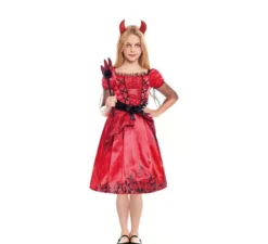 Costume da Diavolo della Fiamma Oscura per bambina