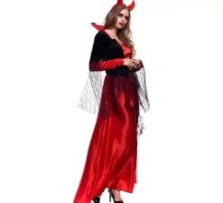 Costume da diavolo in pizzo per donna