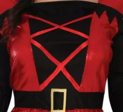 Costume da diavolo rosso e nero per donna