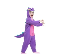 Costume da dinosauro lilla per bambini
