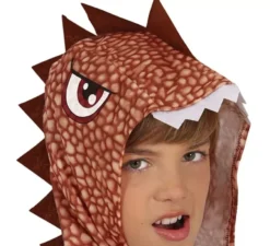 Costume da dinosauro marrone per bambini