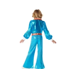 Costume da Disco Boy blu anni '70 per bambini