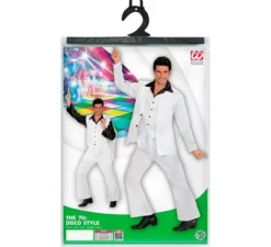 Costume da Disco Fever in abito bianco per uomo