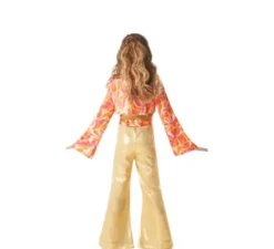 Costume da Disco Girl dorata anni '70 per ragazze