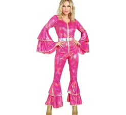 Costume da discoteca alla moda anni '70 per donna