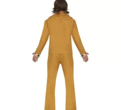 Costume da discoteca arancione anni '70 per uomo
