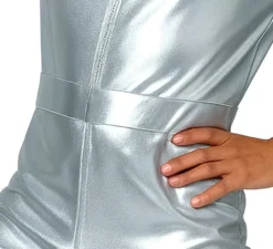 Costume da discoteca argentato per uomo