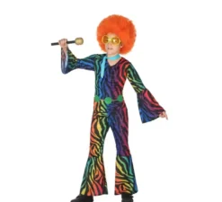 Costume da discoteca con stampa multicolor per bambino