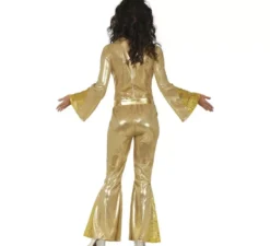 Costume da discoteca dorato da donna