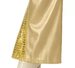Costume da discoteca dorato da donna