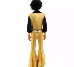 Costume da discoteca dorato per uomo