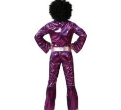 Costume da discoteca fucsia per uomo