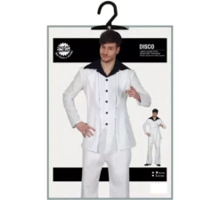 Costume da discoteca in bianco e nero per uomo