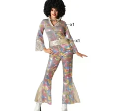 Costume da discoteca multicolore per donna