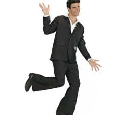Costume da discoteca nero per uomo