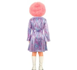 Costume da discoteca psichedelico lilla per ragazza