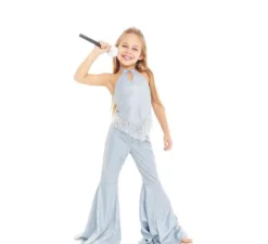 Costume da discoteca scintillante per bambina