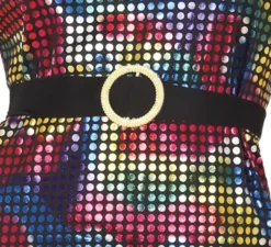 Costume da discoteca scintillante per donna