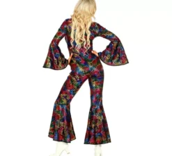 Costume da discoteca svasato da donna anni '70