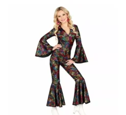 Costume da discoteca svasato da donna anni '70