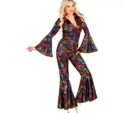 Costume da discoteca svasato da donna anni '70