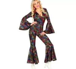 Costume da discoteca svasato da donna anni '70