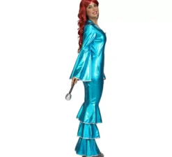 Costume da discoteca turchese per donna