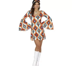 Costume da discoteca vestito anni '70 da donna