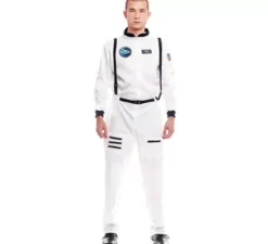 Costume da distintivo da astronauta bianco da uomo