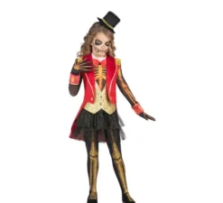Costume da Domatore di Scheletri con copricapo per bambina