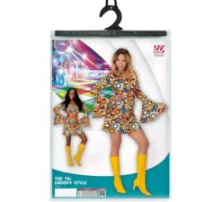 Costume da donna anni '70 di bolle arancioni