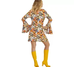 Costume da donna anni '70 di bolle arancioni